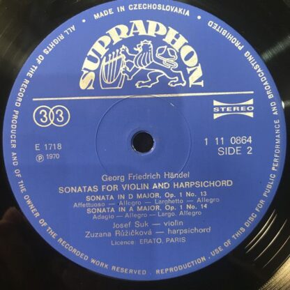 Supraphon 1 11 0864 - Sonatas For Violin And Harpsichord - Image 4