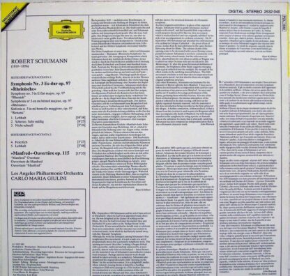 Deutsche Grammophon 2532 040 - Symphonie No. 3 »Rheinische« / Ma - Image 2