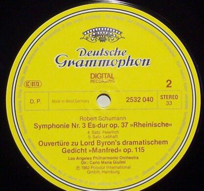 Deutsche Grammophon 2532 040 - Symphonie No. 3 »Rheinische« / Ma - Image 3