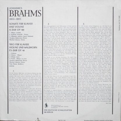 Eterna 8 20 516 - Sonate Für Klavier Und Violine A-dur Op. 100 / - Image 2
