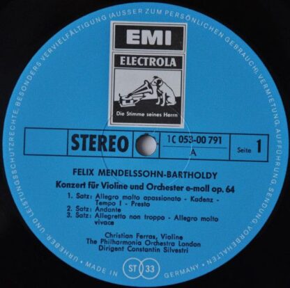 His Master's Voice 1C 053-00791 - Violinkonzert E-Moll / Nr.1 G- - Image 6
