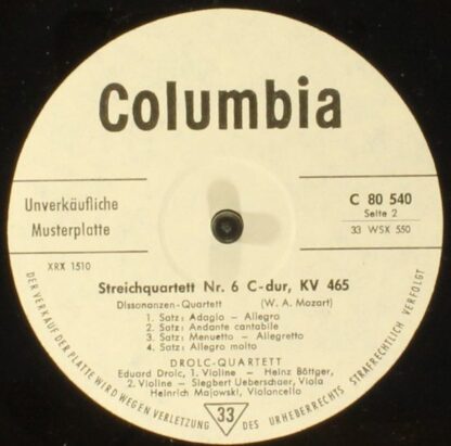Columbia C 80 540 - Streichquartett F-Moll Op. 20 Nr. 5 / Streic - Image 3