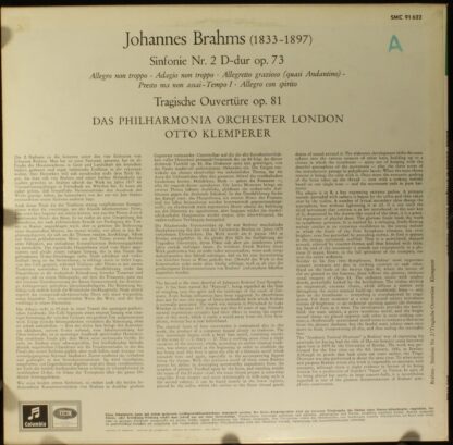 EMI SMC 91 632 - II. Sinfonie / Tragische Ouvertüre Op. 81 - Image 2