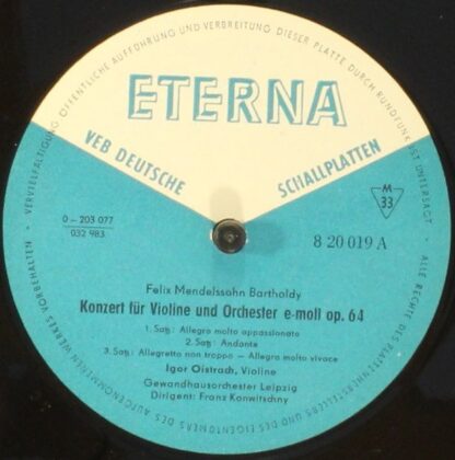 Eterna 8 20 019 - Konzert Für Violine Und Orchester  E-Moll Op. - Image 4