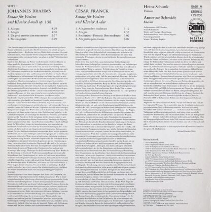 Eterna 7 29 236 - Violinsonate A-dur / Violinsonate Nr.3 D-moll - Image 2