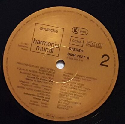 Deutsche Harmonia Mundi DMR 2027 A - Drei Romanzen, Sonaten Viol - Image 4