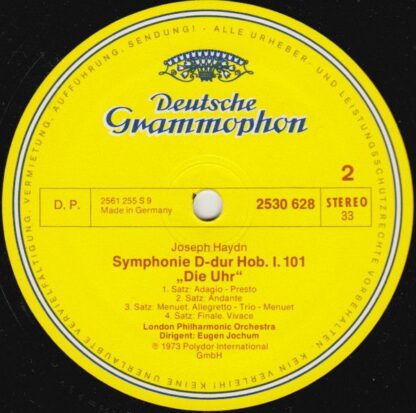 Deutsche Grammophon 2530 628 - Symphonien Nr.94 & Nr.101 - The S - Image 4
