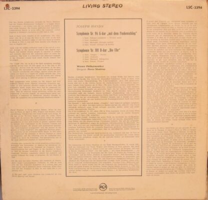 RCA Red Seal LSC-2394 - Symphonie Nr. 94 Und Nr. 101 - Image 2