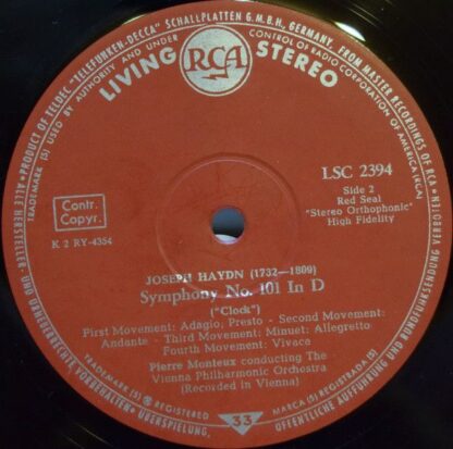 RCA Red Seal LSC-2394 - Symphonie Nr. 94 Und Nr. 101 - Image 4