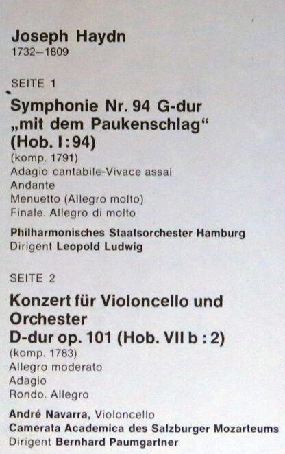 Eurodisc 63 733 - Paukenschlag-Symphonie - Image 5