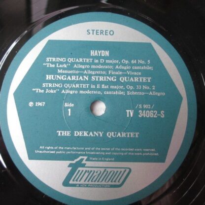 Turnabout TV 34062S - 3 String Quartets - Image 3