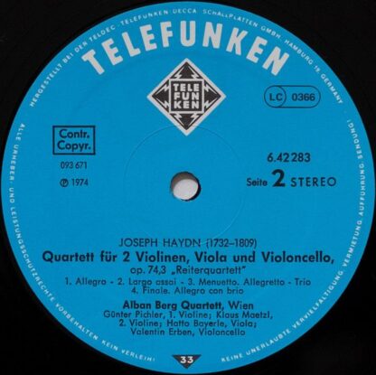 Telefunken 6.42283 AH - »Frühlingsquartett« / »Reiterquartett« - Image 6
