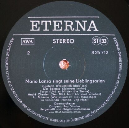 Eterna 8 26 712 - Mario Lanza Singt Seine Lieblingsarien - Image 4