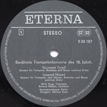 Eterna 8 26 187 - Berühmte Trompetenkonzerte Des 18. Jahrhundert - Image 3