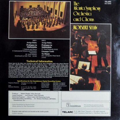 Telarc DG-10045 - Prologue To Mefistofele / Te Deum - Image 3