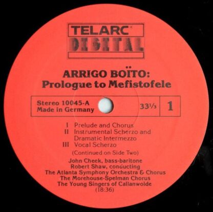 Telarc DG-10045 - Prologue To Mefistofele / Te Deum - Image 4