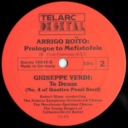 Telarc DG-10045 - Prologue To Mefistofele / Te Deum - Image 5