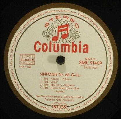 Columbia SMC 91 409 - Sinfonie Nr. 88 In G-Dur / Sinfonie Nr. 10 - Image 3
