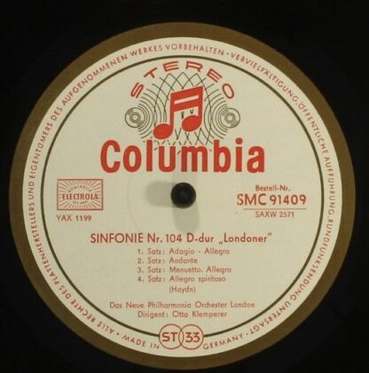 Columbia SMC 91 409 - Sinfonie Nr. 88 In G-Dur / Sinfonie Nr. 10 - Image 4