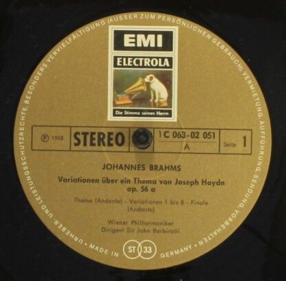 EMI 1 C 063-02 051 - Variationen Über Ein Thema Von Joseph Haydn - Image 3
