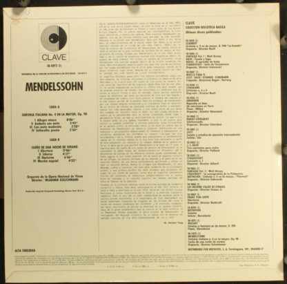 Clave 18-1072 S - Sinfonía Italiana / Sueño De Una Noche De Vera - Image 2
