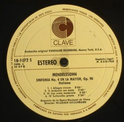 Clave 18-1072 S - Sinfonía Italiana / Sueño De Una Noche De Vera - Image 4