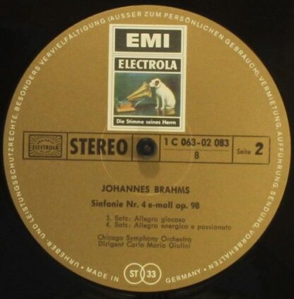 EMI 1 C 063-02083 - 4. Sinfonie E-Moll Op. 98 - Image 4
