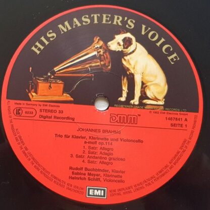 His Master's Voice Digital 1C 067 1467841 - Clarinet Trios - Image 3