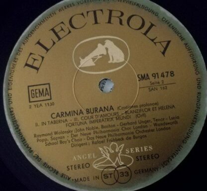 Electrola SMA 91 478 - Carmina Burana - Image 4