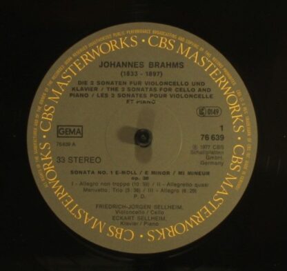 CBS 76 639 - Sonaten Für Violoncello & Klavier Nr. 1 & 2 - Image 5