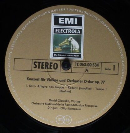 EMI Electrola 1C 063-00 534 - Violinkonzert D-dur Op. 77 - Image 3
