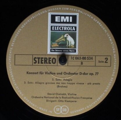 EMI Electrola 1C 063-00 534 - Violinkonzert D-dur Op. 77 - Image 4