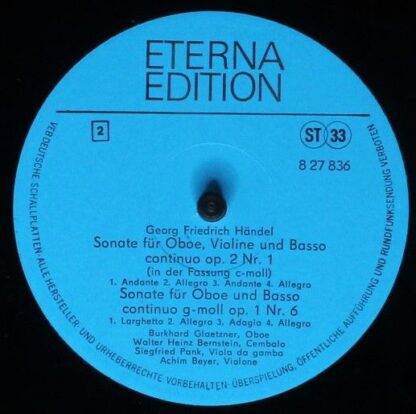 Eterna 8 27 836 - Vier Sonaten Für Oboe Und Basso Continuo - Image 4
