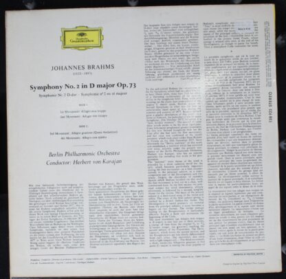 Deutsche Grammophon 138 925 - Brahms Symphony No. 2 - Image 2