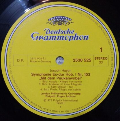Deutsche Grammophon 2530 525 - Symphonien Nr. 103 »Paukenwirbel« - Image 3