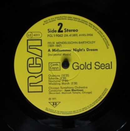 RCA PGL 1-9062 - Symphonie Nr.1 / Ein Sommernachtstraum (Ausschn - Image 4