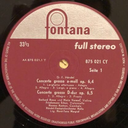 Fontana 875 021 CY - Concerti Grossi Opus 6  Band II Nr. 4, 5 & - Image 3