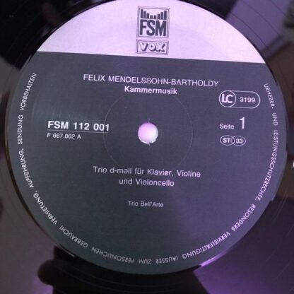 FSM FSM 112 001 - Kammermusik Von Felix Mendelssohn-Bartholdy - Image 3