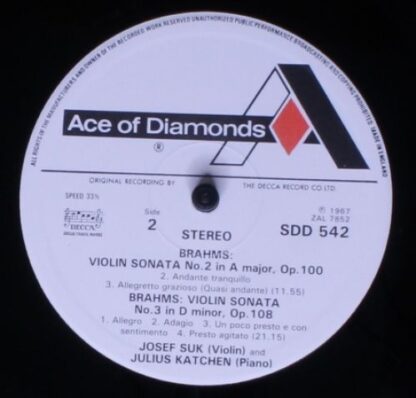 Ace Of Diamonds SDD 542 - Violin Sonatas Nos. 1,2,3 (Op. 78, Op. - Image 4