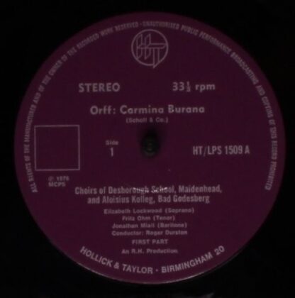 Hollick & Taylor LPS 1509 - Carmina Burana - Image 3