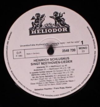 HELIODOR 2548 720 - Heinrich Schlusnus Singt Lieder Von Beethove
