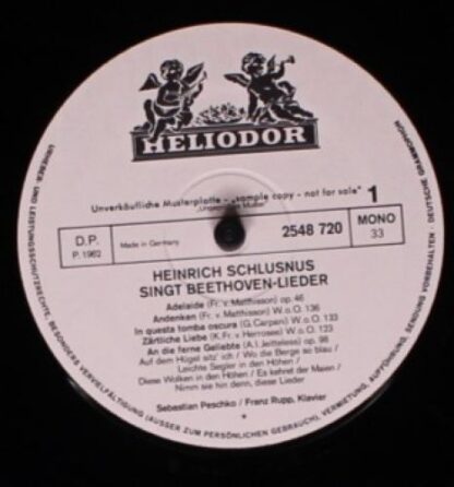 HELIODOR 2548 720 - Heinrich Schlusnus Singt Lieder Von Beethove