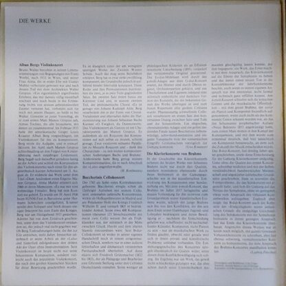 Deutsche Grammophon 29 571-7 - Das Konzert - Berg, Boccherini, B - Image 5
