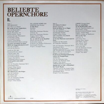 Eterna 8 25 259 - Beliebte Opernchöre II. Folge - Image 2