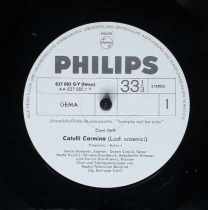 Philips 837 085 GY - Catulli Carmina - Image 3
