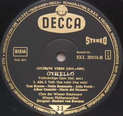 DECCA SXL 20031-33-B - Othello - Image 5