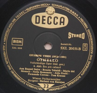 DECCA SXL 20031-33-B - Othello - Image 6