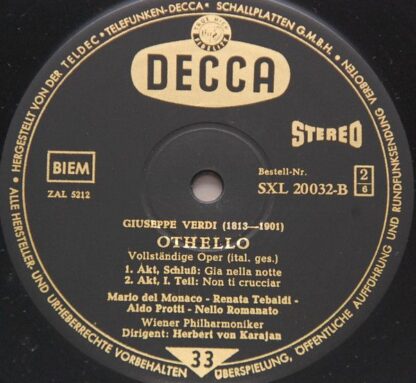 DECCA SXL 20031-33-B - Othello - Image 7