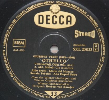 DECCA SXL 20031-33-B - Othello - Image 9