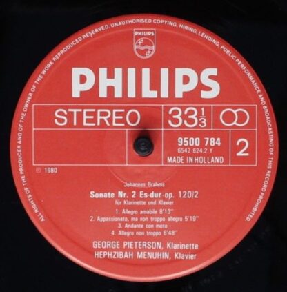Philips 9500 784 - Clarinet Sonatas Op. 120 - Image 4